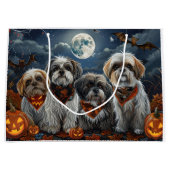 Malti Tzu Halloween Spooky Große Geschenktüte (Vorderseite)