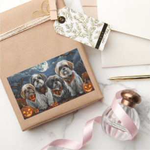 Malti Tzu Halloween Spooky Rechteckiger Aufkleber