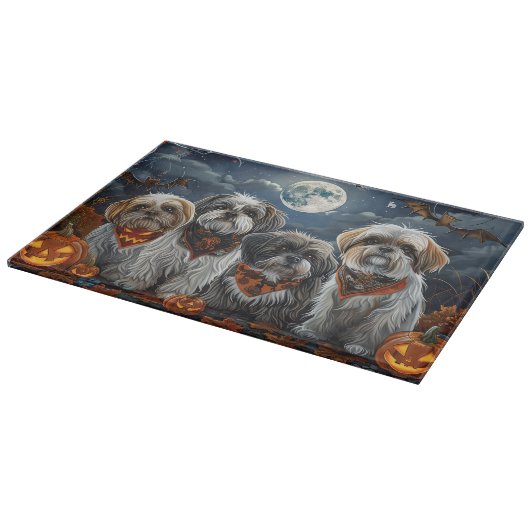 Malti Tzu Halloween Spooky Schneidebrett (Ecke)