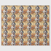 Malti Tzu im Herbst hinterlässt Erntedank Kunst Geschenkpapier (Flach)