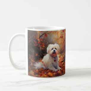 Malti Tzu im Herbst Leaves Fall Inspiriert Kaffeetasse