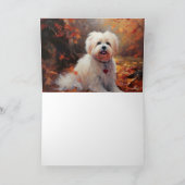 Malti Tzu im Herbst Leaves Fall Inspiriert Karte (Innenseite)