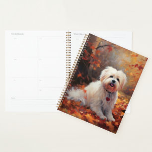 Malti Tzu im Herbst Leaves Fall Inspiriert Planer
