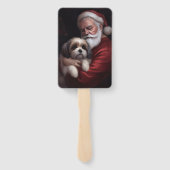 Malti Tzu mit Weihnachtsmann Weihnachten Fächer (Rückseite)