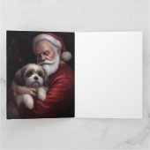 Malti Tzu mit Weihnachtsmann Weihnachten Karte (Innenseite)