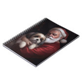 Malti Tzu mit Weihnachtsmann Weihnachten Notizblock (Linke Seite)