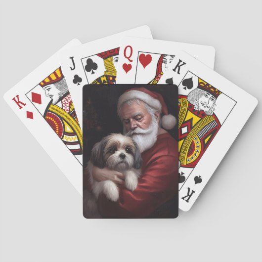 Malti Tzu mit Weihnachtsmann Weihnachten Spielkarten (Rückseite)