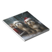 Malti tzu Snowy Sleigh Weihnachtsdekor Notizblock (angewinkelt)