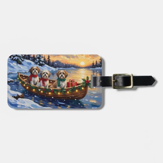 Malti Tzu Weihnachtsboot-Feiertag Gepäckanhänger (Vorderseite horizontal)