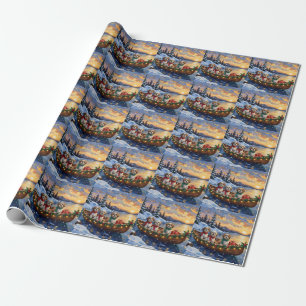 Malti Tzu Weihnachtsboot-Feiertag Geschenkpapier