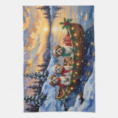 Malti Tzu Weihnachtsboot-Feiertag Geschirrtuch (Vertikal)