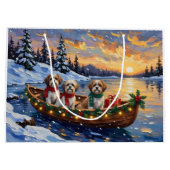 Malti Tzu Weihnachtsboot-Feiertag Große Geschenktüte (Rückseite)