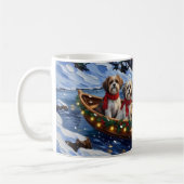 Malti Tzu Weihnachtsboot-Feiertag Kaffeetasse (Links)