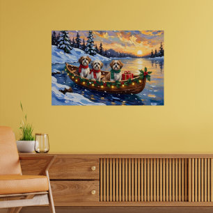 Malti Tzu Weihnachtsboot-Feiertag Poster
