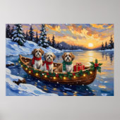 Malti Tzu Weihnachtsboot-Feiertag Poster (Vorne)