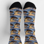 Malti Tzu Weihnachtsboot-Feiertag Socken (Oben)