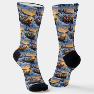Malti Tzu Weihnachtsboot-Feiertag Socken