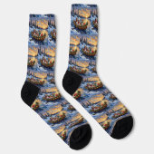 Malti Tzu Weihnachtsboot-Feiertag Socken (Rechts)
