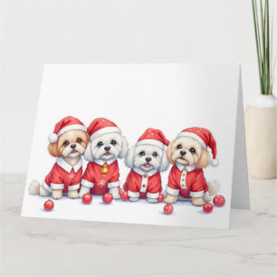 Malti Tzu Weihnachtskleid Santa Hut Karte