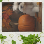 Malti tzu Welppy Autumn Delight Pumpkin Geschirrtuch (Gefaltet)