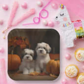 Malti tzu Welppy Autumn Delight Pumpkin Pappteller (Party)