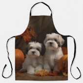 Malti tzu Welppy Autumn Delight Pumpkin Schürze (Vorderseite)