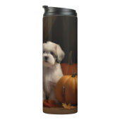 Malti tzu Welppy Autumn Delight Pumpkin Thermosbecher (Nach rechts gedreht)