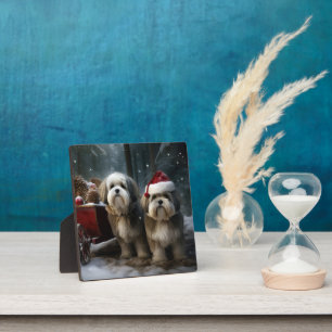 Malti zu Schlitten-Weihnachtsdekoration  Fotoplatte