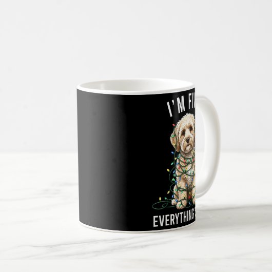 Maltio Christmas I'm Fine Everything Is Fine Kaffeetasse (VorderseiteRechts)
