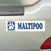Maltipoo Blau Autoaufkleber (Auf Auto)