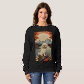 Maltipoo Dog Aesthetic Japanese Ukiyo e 6 Sweatshirt (Vorne ganz)