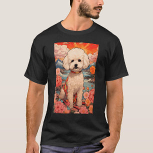Maltipoo Dog Ästhetisch Japanisch Ukiyo e 2 T-Shirt
