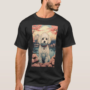 Maltipoo Dog Ästhetisch Japanisch Ukiyo e 4 T-Shirt