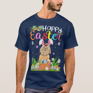 Maltipoo Dog Bunny Egg Jagd Funny Maltipoo Happ T-Shirt