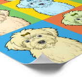 Maltipoo Dog Cartoon Pop-Kunst Poster (Ecke)