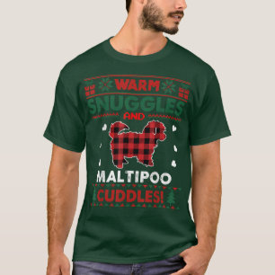 Maltipoo Dog Christmas Pajama Dog Pet Ugly Christm T-Shirt