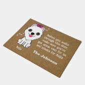 Maltipoo Dog Door Mat Fußmatte (Schrägansicht)