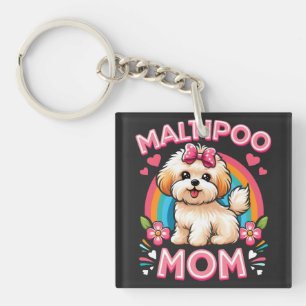 Maltipoo Dog Mama für Maltipoo Dog Eigentümer Mama Schlüsselanhänger