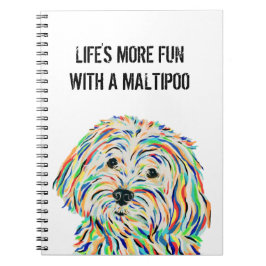 Maltipoo Dog Notebook 6,5" x 8,75" Notizblock