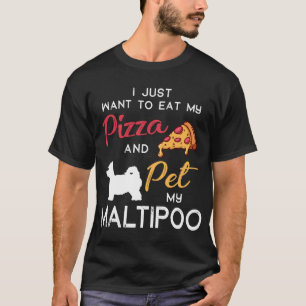 Maltipoo Dog Pizza Liebhaber Weihnachten Geburtsta T-Shirt