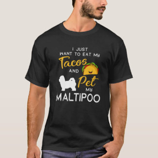 Maltipoo Dog Tacos Lover Eigentümer Weihnachten Ge T-Shirt