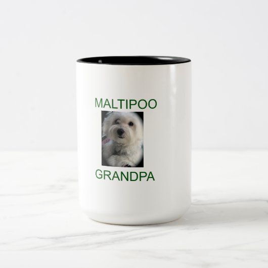 Maltipoo Großvater Zweifarbige Tasse (Mittel)