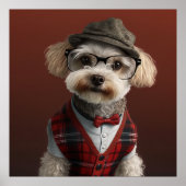 Maltipoo Hipster Dog Poster (Vorne)