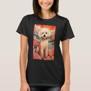 Maltipoo-Hund Ästhetik Japanische Ukiyo e 2 T-Shirt