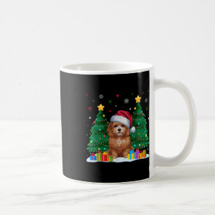 Maltipoo Hund liebt Weihnachtsmannmütze Ugly Chris Kaffeetasse