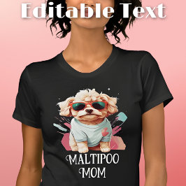 Maltipoo Hund Mama Sonnenbrille T-Shirt