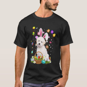 Maltipoo-Hund Ostereier Jagd Korb Ostertag  T-Shirt