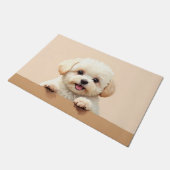 Maltipoo Hund Türmatte Kunst (Schrägansicht)