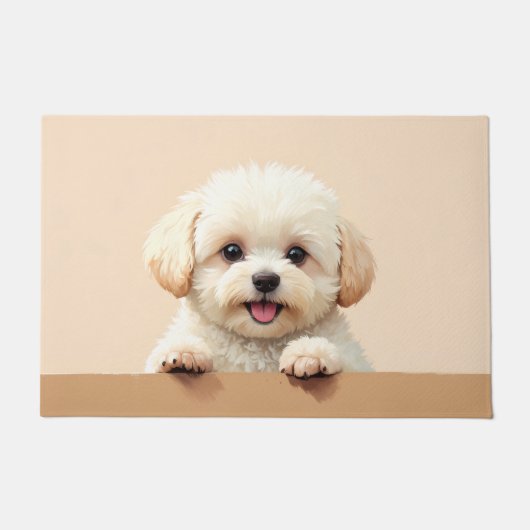 Maltipoo Hund Türmatte Kunst (Vorderseite)