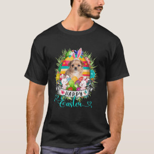 Maltipoo Hund zu Ostern Eier Basket Bunnies Happy T-Shirt